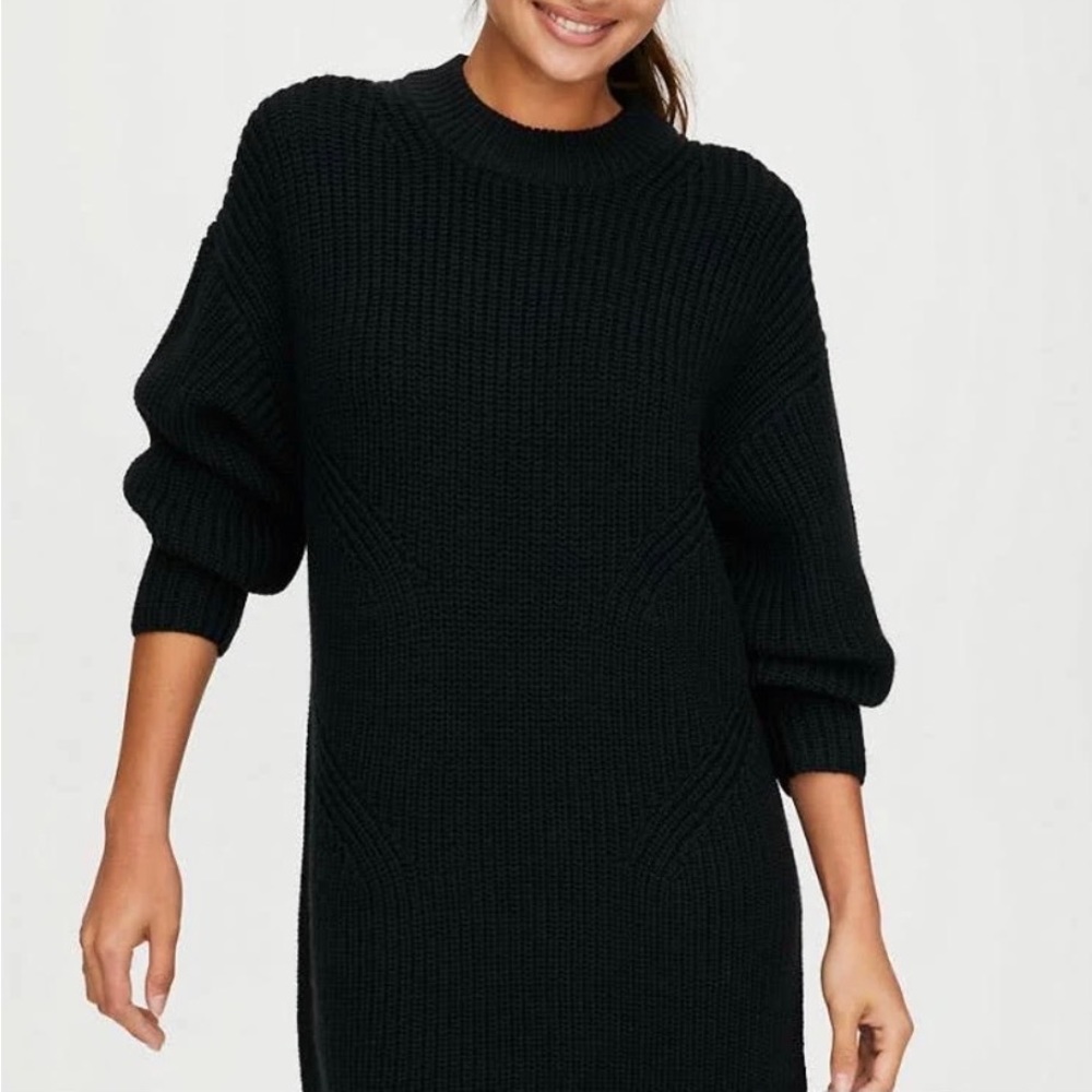 aritzia black sweater dress